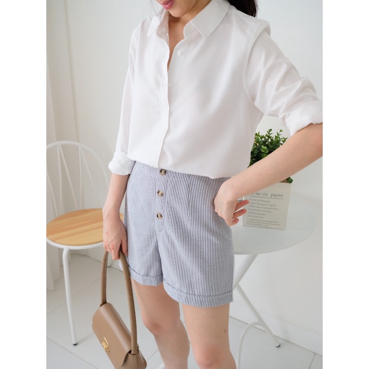 Kadaka B-0118 Stripes Short Pants with Kacamata Face Shield