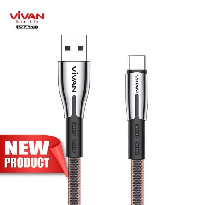 VIVAN 1M BTK C Data Cable Type C 3A Fast Data Sync and Charging Kabel Casan Vivan BTKC