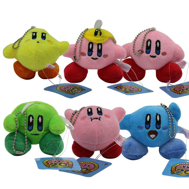 8cm Game Kirby:Star Allies Series Plush Toys Cute Keychain Popopo Small Pendant Dolls Kids 6 Styles