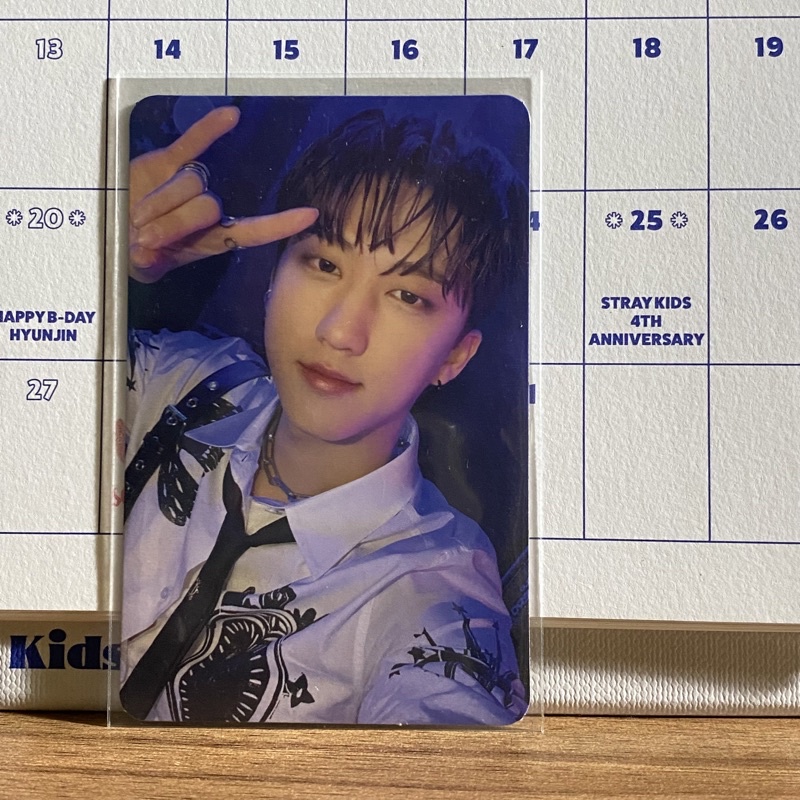 changbin ce christmas evel stray kids photocard ungu