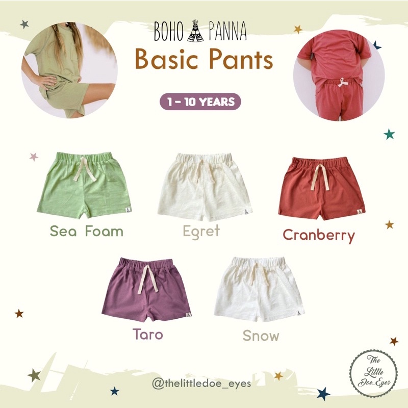 Bohopanna Basic Pants Vol.2 Celana pendek anak