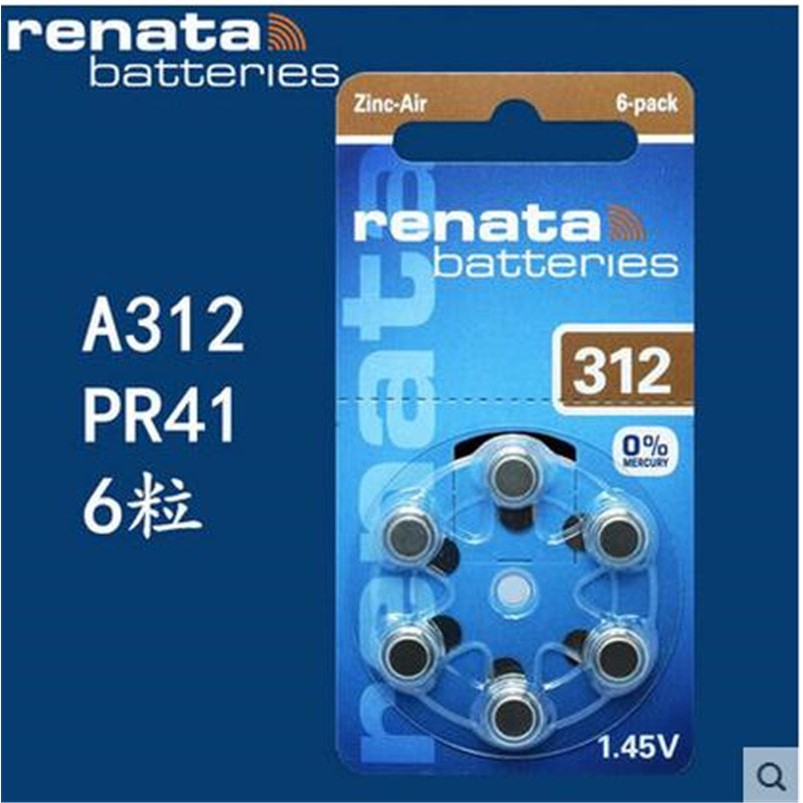 Renata ZA312 PR41 AG3 Hearing Aid Battery Original.