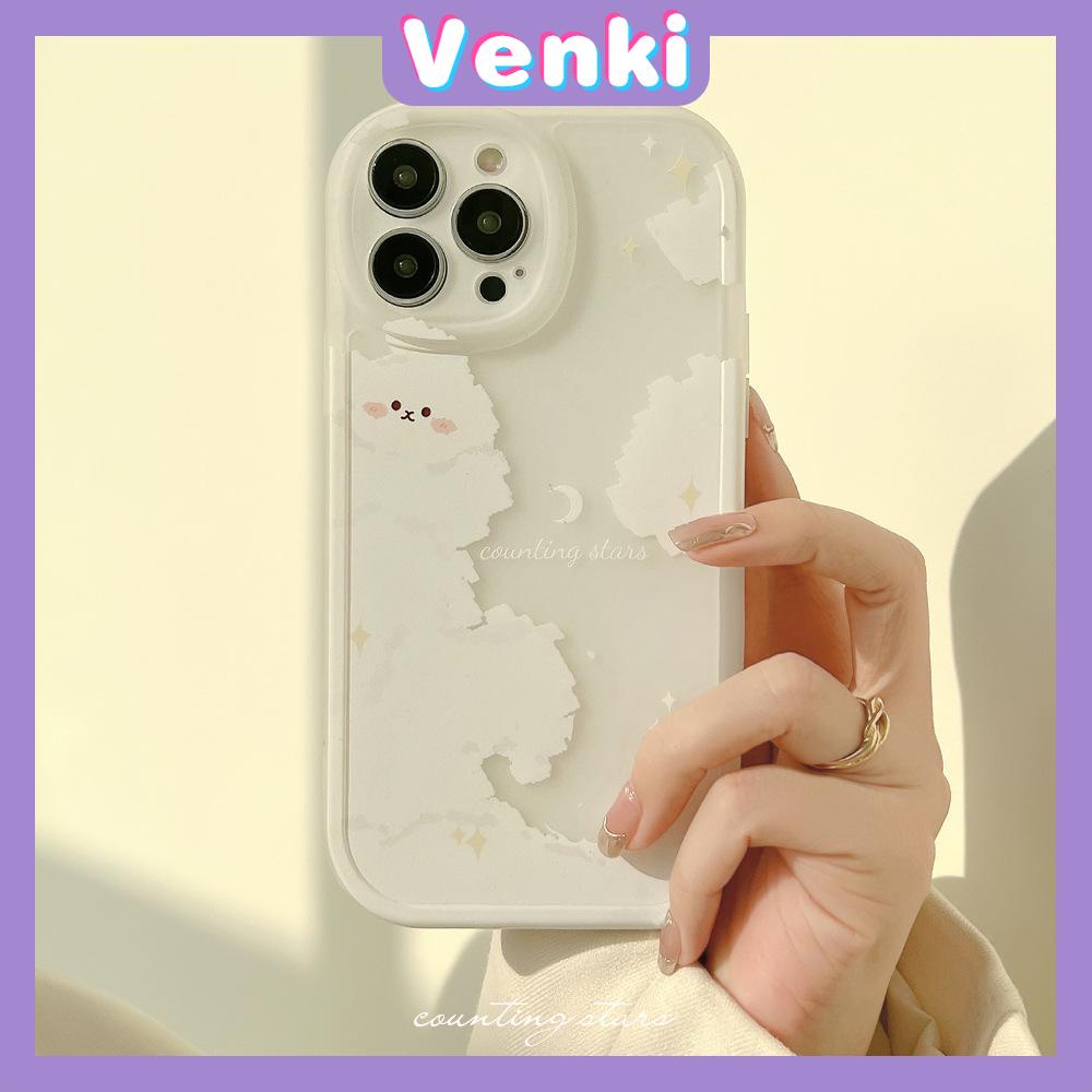 iPhone Case Clear Case Frosted Soft Thick TPU Airbag Shockproof Full Coverage Protection Camera Clouds Bear Cute For iPhone 13 Pro Max iPhone 12 Pro Max iPhone 11 iPhone 7 Plus