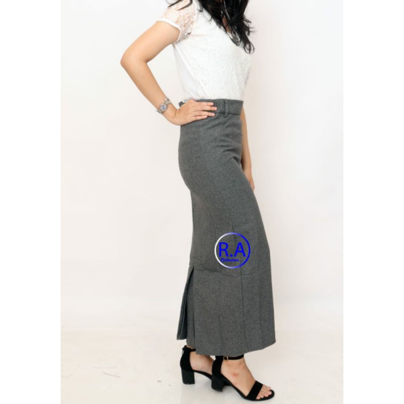 ROK  SPAN KERJA WANITA BAHAN KANTOR FORMAL WANITA  REMPEL BAWAH/BIRON  S.M.L.XL