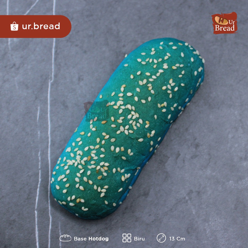 Roti Hotdog Biru 13cm | Base Hotdog (Long Burger) 13cm Blue