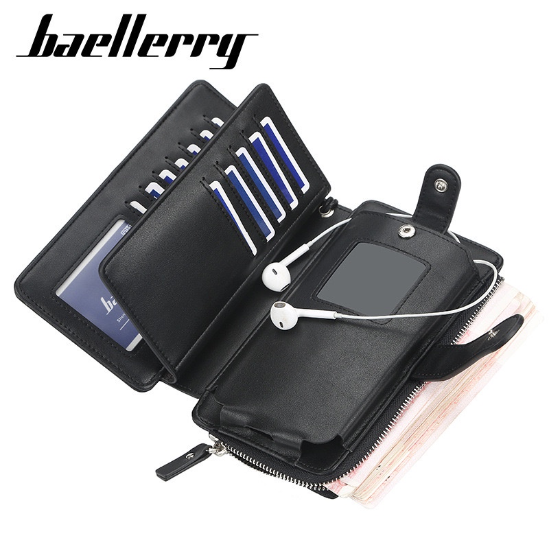 ORIGINAL BAELLERRY DOMPET PANJANG DENGAN TALI TANGAN ADA TEMPAT HP KULIT SINTETIS S1068