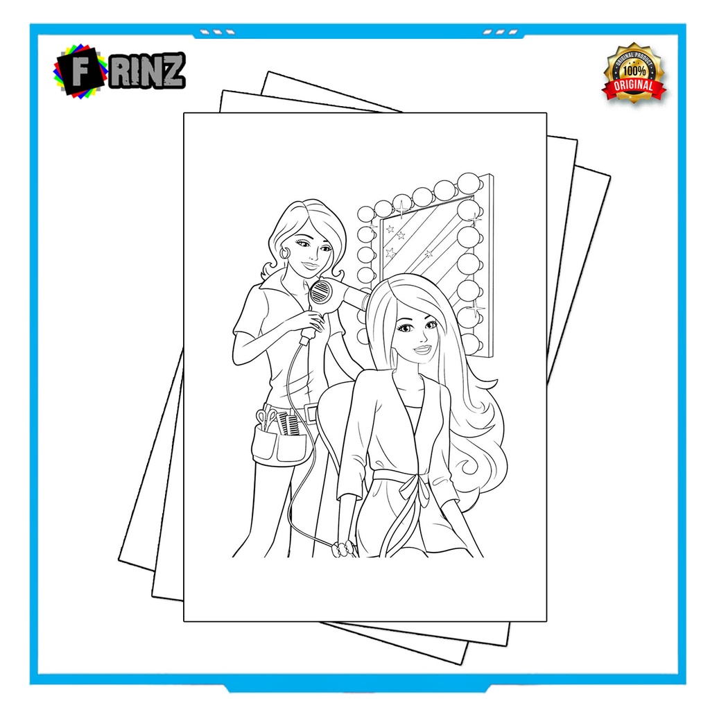 Gambar Sketsa Mewarnai ~ 01 . Barbie Part 1 / Seketsa Lukis / Drawing Sketch / Menggambar-07