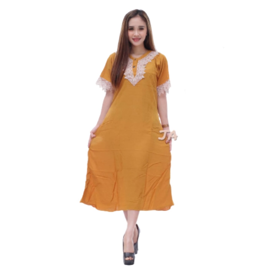 DASTER ARAB DLUSIA TUNIK HANIYAH|| RAYON SUPER GRADE A || RESLETING-Ds Olis Kuning