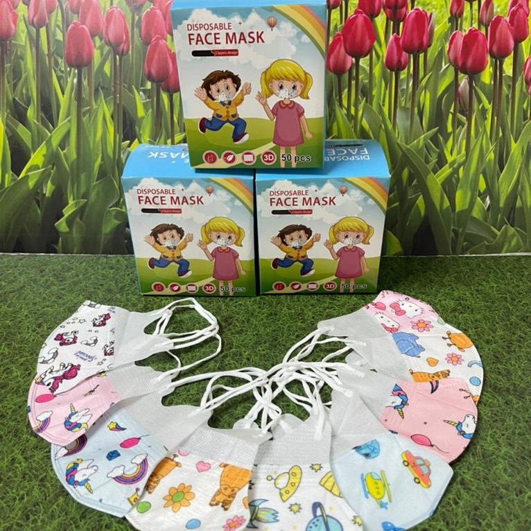 MASKER ANAK DUCKBILL / KF94  ANAK MOTIF 50PCS