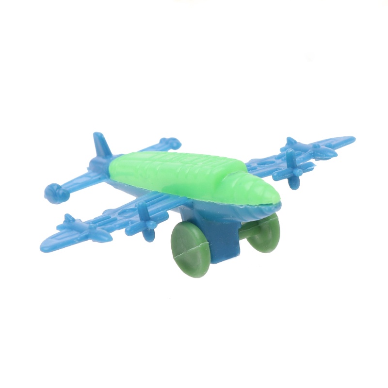 Mary 10pcs Mini Plastik Bomber Plane Pesawat Tempur Model Mainan Militer Hadiah Anak