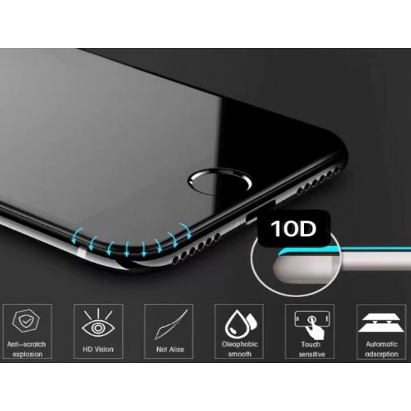 T10-02 Iphone  Privacy Glass 10D Anti spy peeping full cover Tempered Glass Privacy Tebal &amp; Sensitif