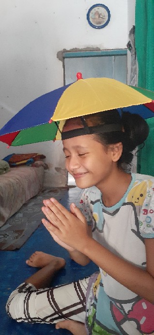 Topi Payung Kepala Headband Umbrella Sun Shade Fishing Hats Mancing