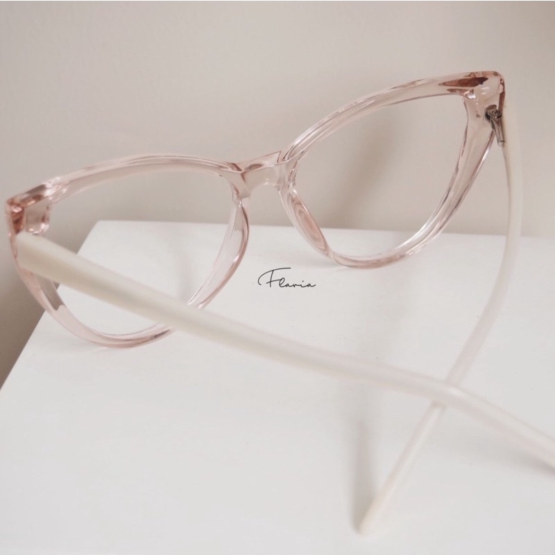 Flavia Eyewear - Kacamata Mercy Cat Eye Acetat (custom minus, photochromic, blueray, bluechromic dan photobrown)