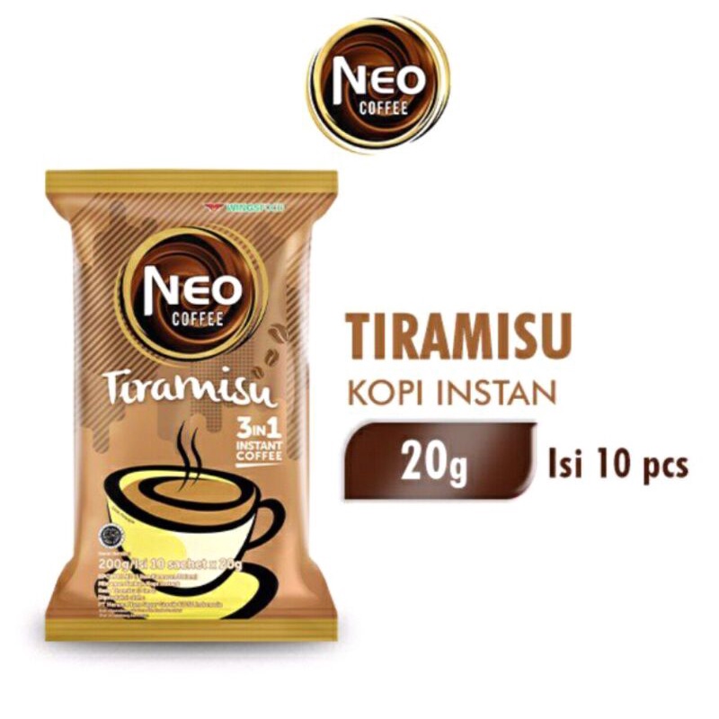 

Neo coffe Caramel, MocchacinoTiramisu isi 10 sachet ( 10x20gr)