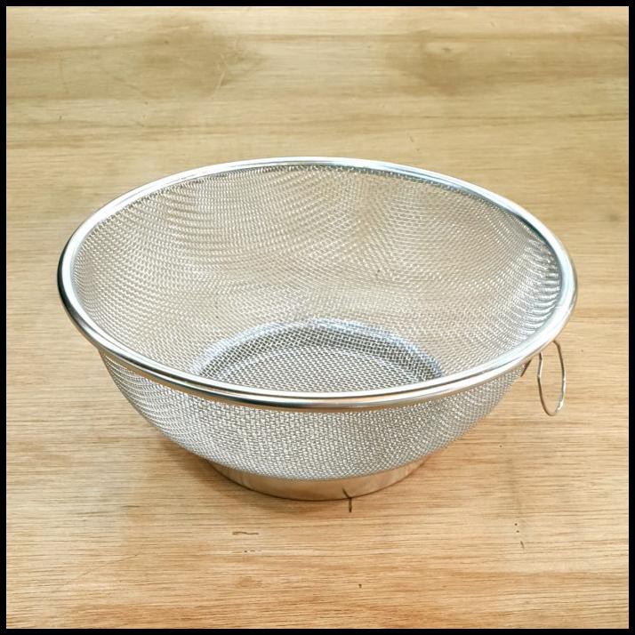 Saringgan Tirisan Strainer Bulat Stainless Steel 304/ Strainer 18X7Cm