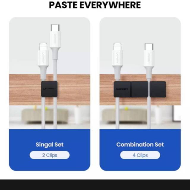 Ugreen Clips Kotak Kabel Holder Organizer Ugreen Klip 2 / 4 / 6 Clip Penjepit