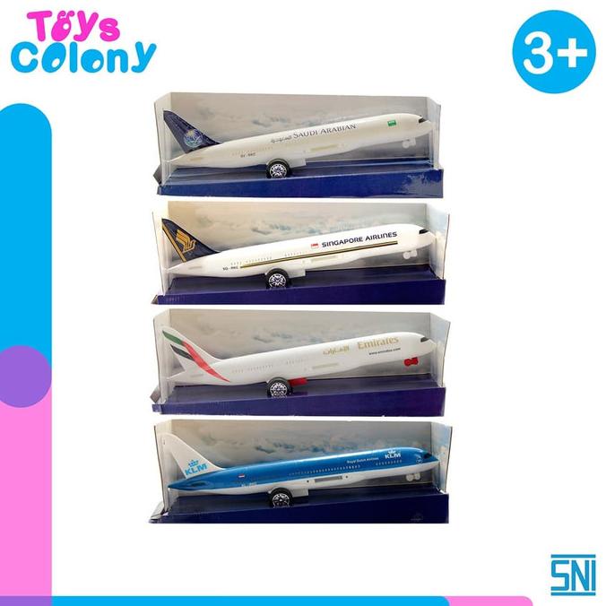 Mainan Pesawat Boeing KLM,EMIRATES,SINGAPORE AIRLINES,SAUDI ARABIAN