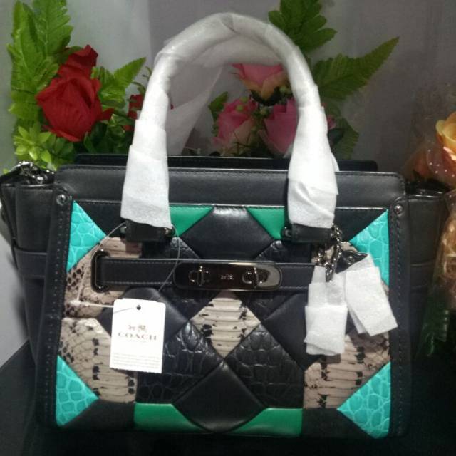 COACH swagger patchwork