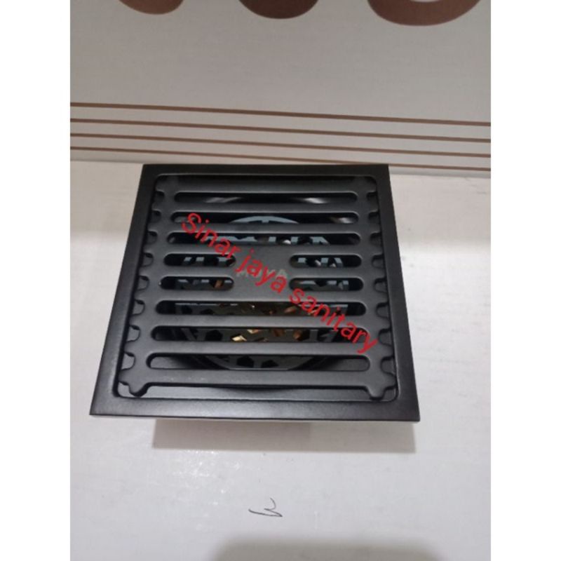 Floor drain kotak hitam stainless / Smart pembuangan air hitam stainless 304