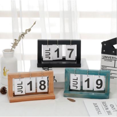 

GU04 Kalender Meja Kayu / Kalender Aesthetic / Kalender Abadi Unik
