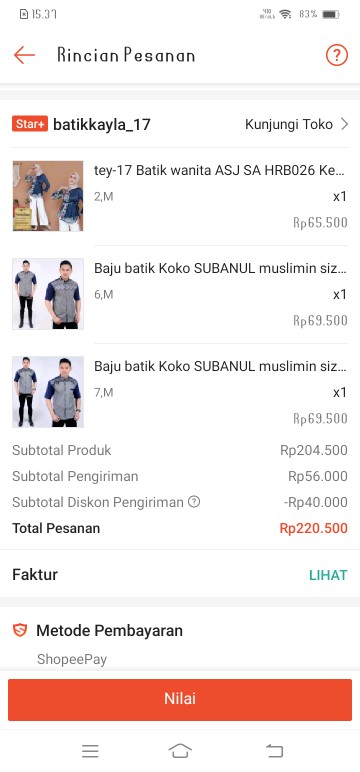 Tey-17 Batik Wanita Asj Sa Hrb026 Kenongo Kemeja Tosca Pendek