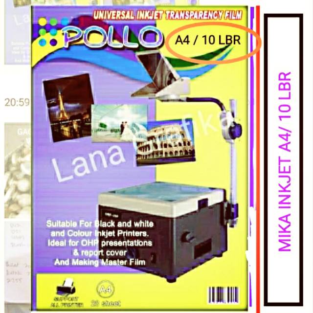 MIKA INKJET FILM STEMPEL RUNAFLEK & SABLON A4/10lbr