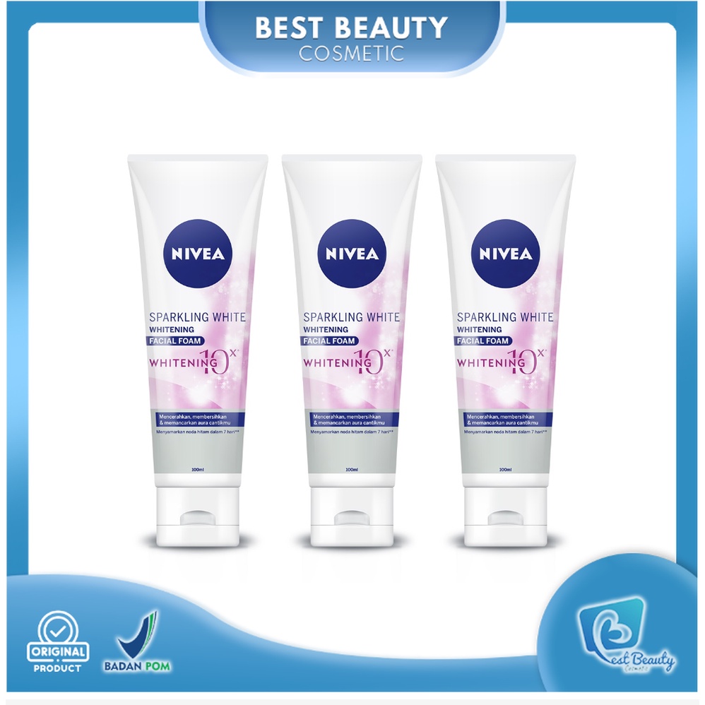 ★ BB ★ NIVEA Sparkling White Whitening Facial Foam - 100 ml - 50 ml