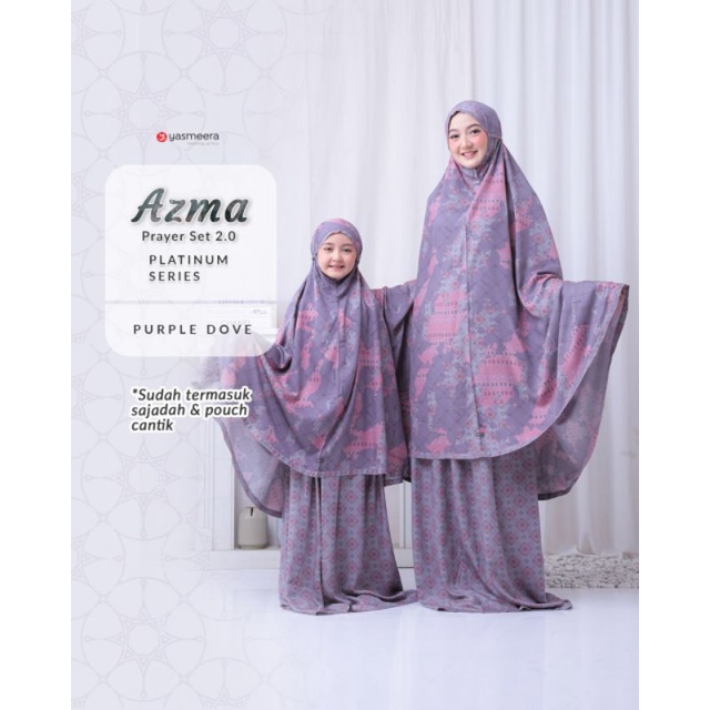 AZMA PRAYER SET PLATINUM SERIES BY YASMEERA / MUKENA COUPLE IBU ANAK