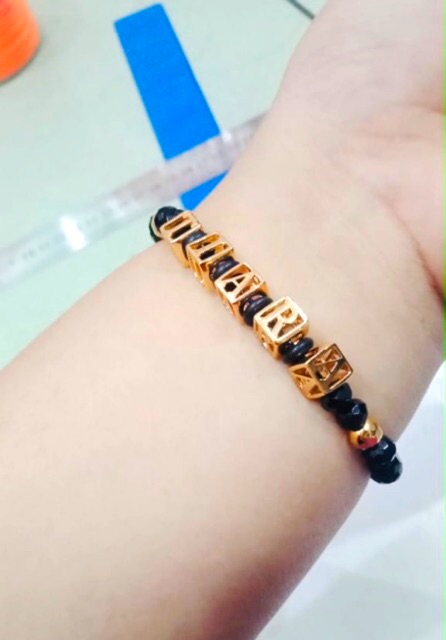 Gelang kristal gelang nama gelang huruf gelang inisial gelang alphabet gelang huruf