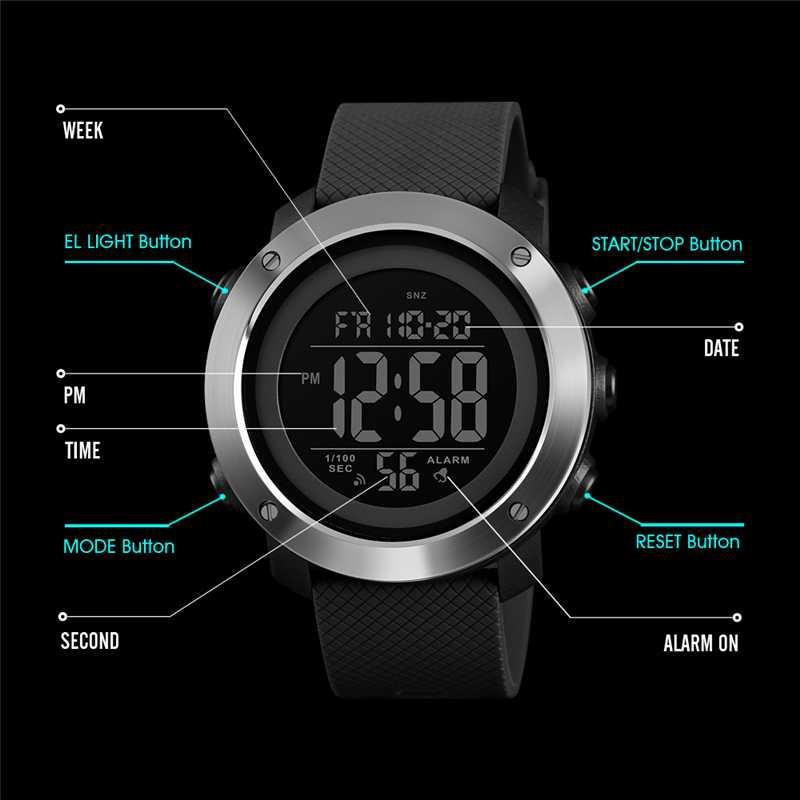 SKMEI Jam Tangan Digital Pria - 1426 [Hitam Putih]