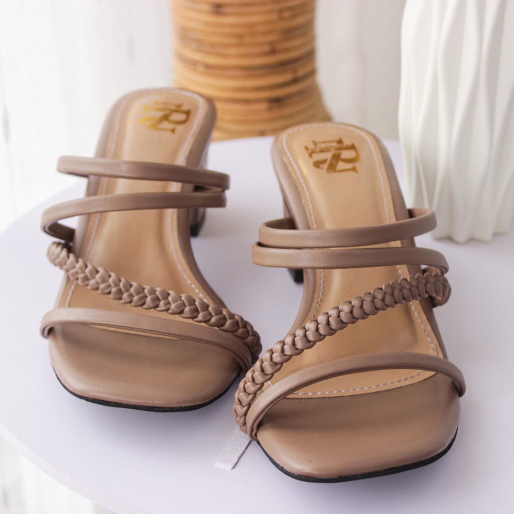 9.9 SALE Sandal Heels Wanita Sandal Hak Wanita Sandal Tali Kepang ID12