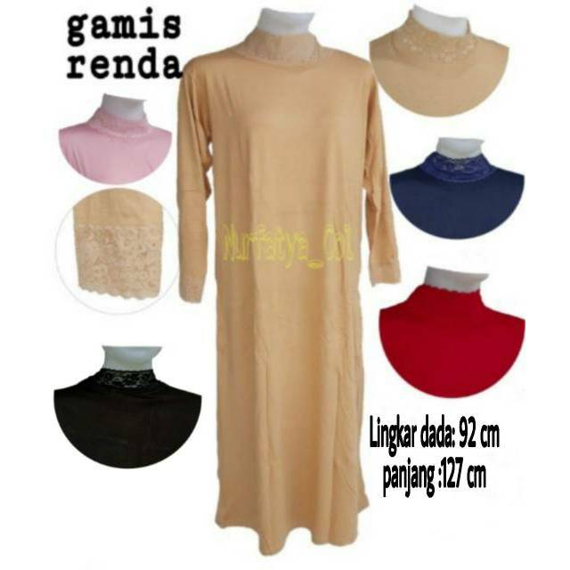 Manset Gamis Wanita Renda Dress Panjang  Wanita Renda
