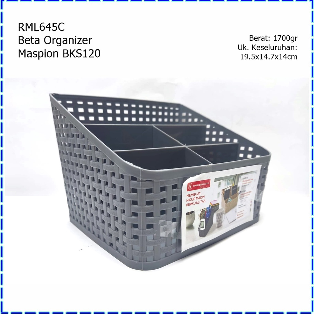 RML645C Keranjang Penyimpanan Barang/Desk Organizer/Beta Organizer Maspion BKS120