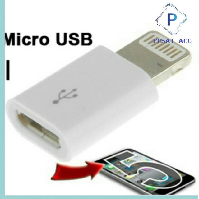 Konektor Connector Micro USB ke iP 5 6 7