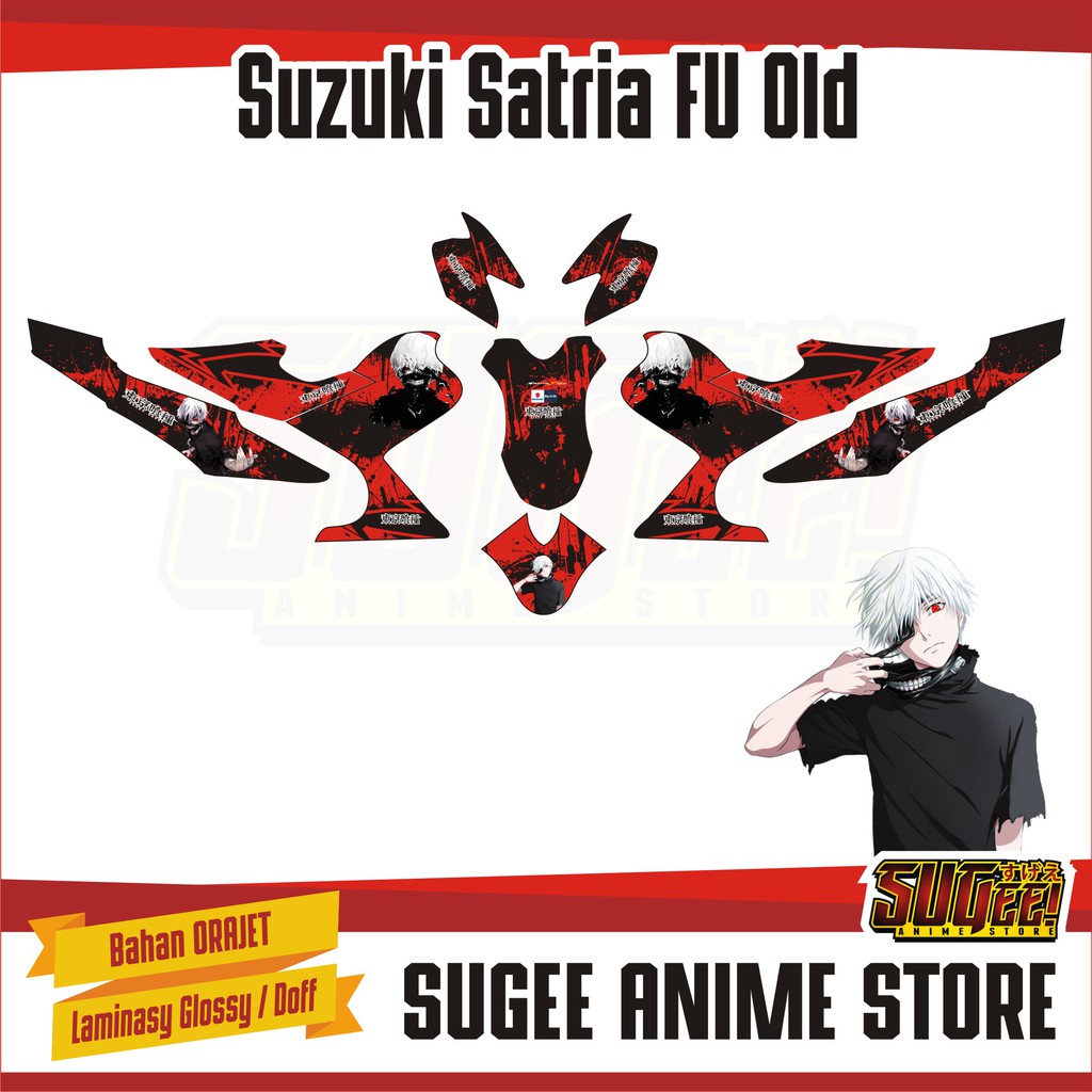 Sticker Anime Decal Motor Suzuki Satria Fu Old Kaneki Shopee