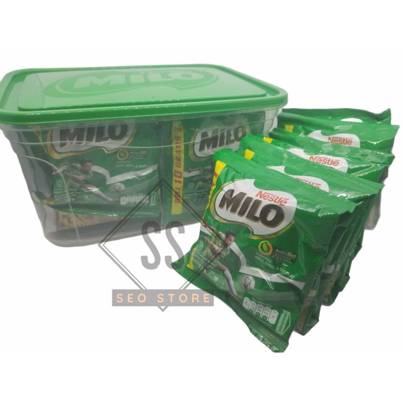 

Milo renteng 22g,2 renteng free box/toples/kaos/gelas (mohon pakek Buble wrap)