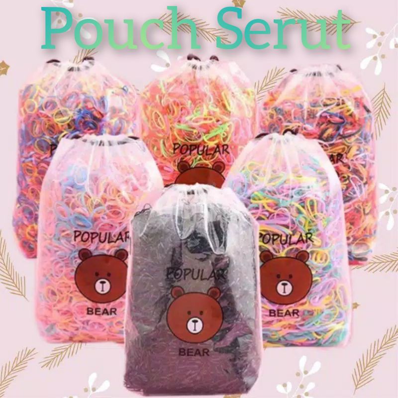500 pcs Ikat Rambut warna - warni ukuran Medium Karet Jepang anak / Remaja