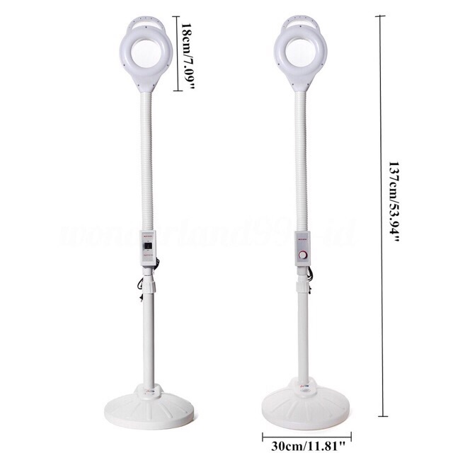 Lampu facial led sangat fleksibel buat klinik kecantikan dokter gigi dll magnifiying lamp Lampu LED for eyelash extension dengan kaca pembesar Lamp for facial / lampu salon / sulam alis