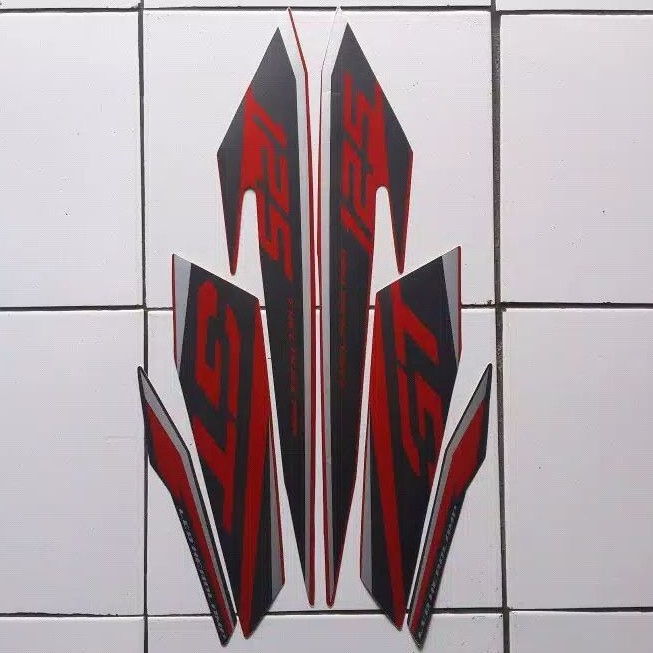 stripping sticker lis motor standar Yamaha Mio soul GT 125 tahun 2016 warna merah ready stock