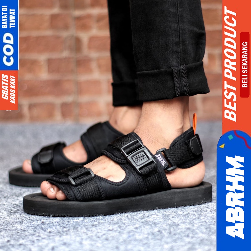 ABRHM JACK Sepatu Sandal Traveling Pria Hitam