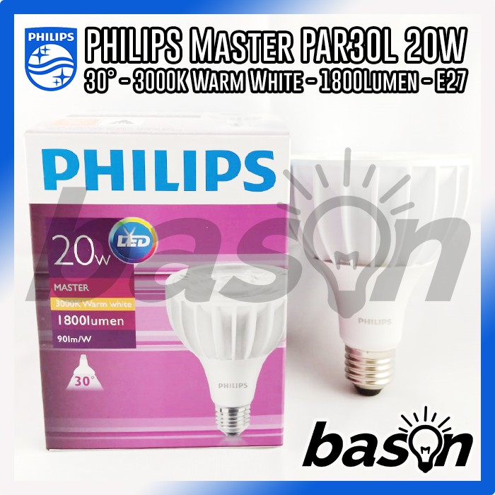 PHILIPS MasterLED PAR30L 20W SO - 3000K / 4000K - 15D / 30D