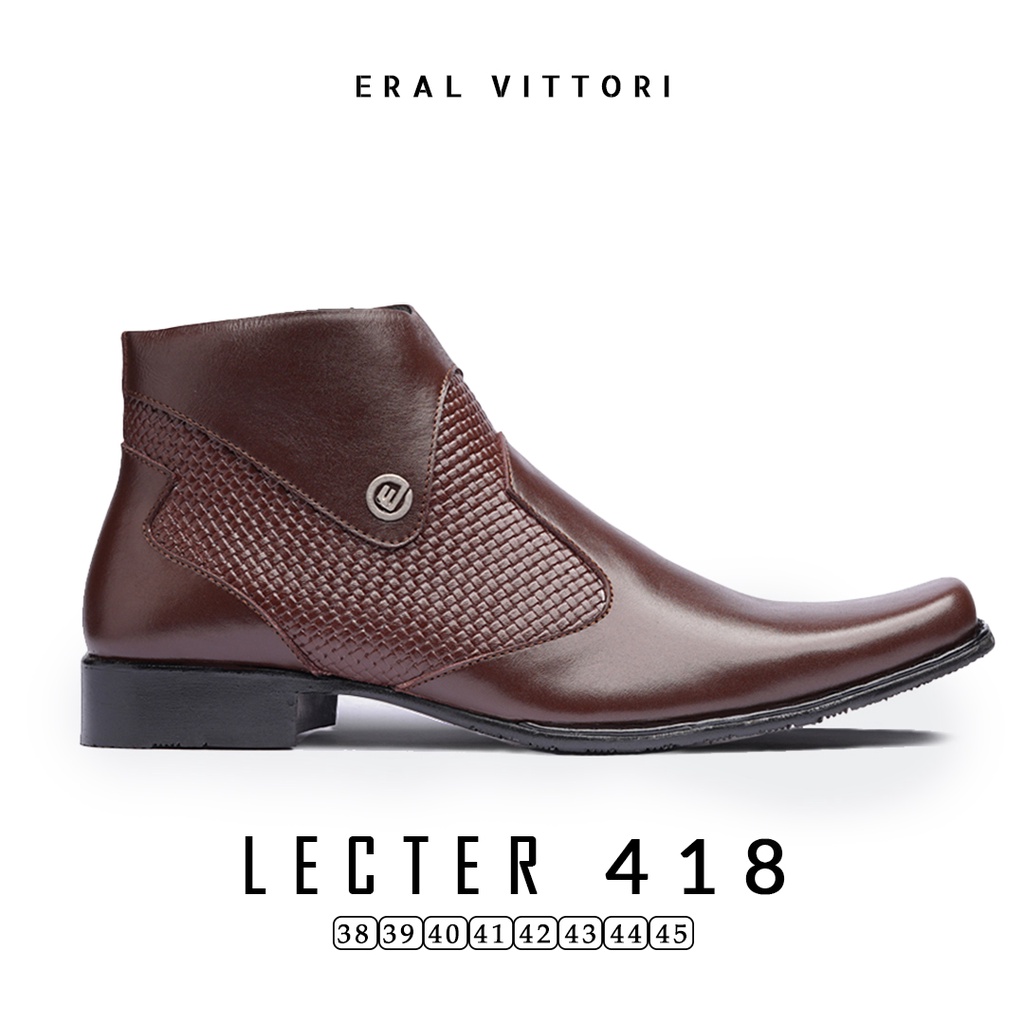 Eral Vittori - Lecter 418 Sepatu Pantofel Kulit Boots Formal Pria