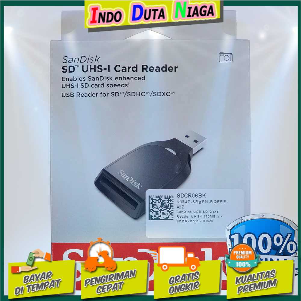 IDN TECH - SanDisk USB SD Card Reader UHS-I 170MB/s - SDDR-C531