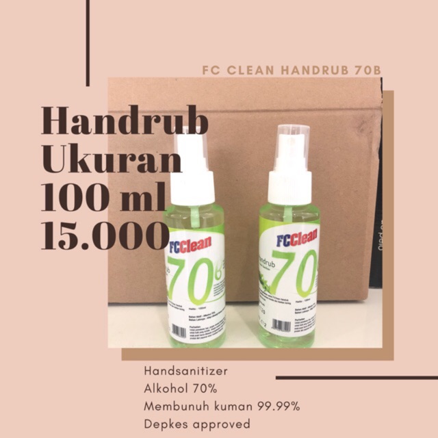HANDSANITIZER FC CLEAN HANDRUB UKURAN 100 ml