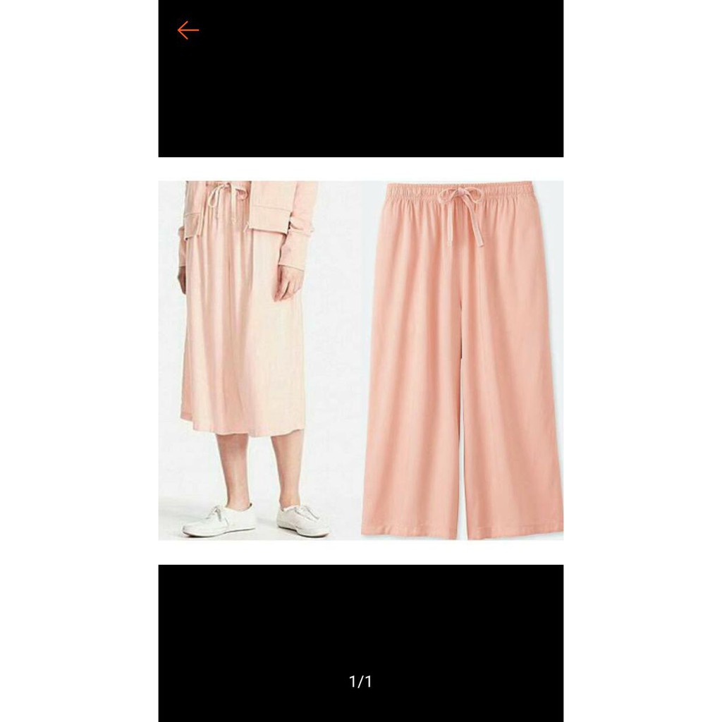 Relaco Cullottes By Uniqlo Celana Qulot Wanita - Hitam Best Quality