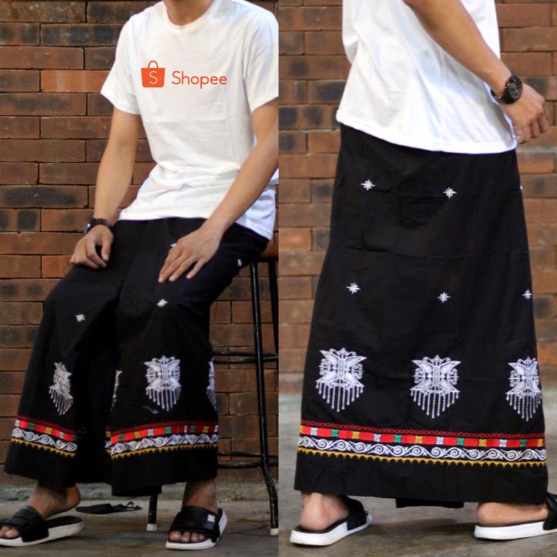 NASYIFA COLLECTION  | (COD) SARUNG SANTRI/SARUNG TENUN DEWASA & ANAK WADIMOR HITAM BORDIR/SARUNG MOT