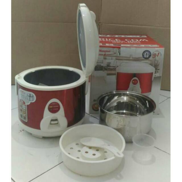 [ Maspion ] Magic Com / Rice Cooker Maspion MRJ 109 Panci Stainless Steel (Lebih Sehat) - 1.2L