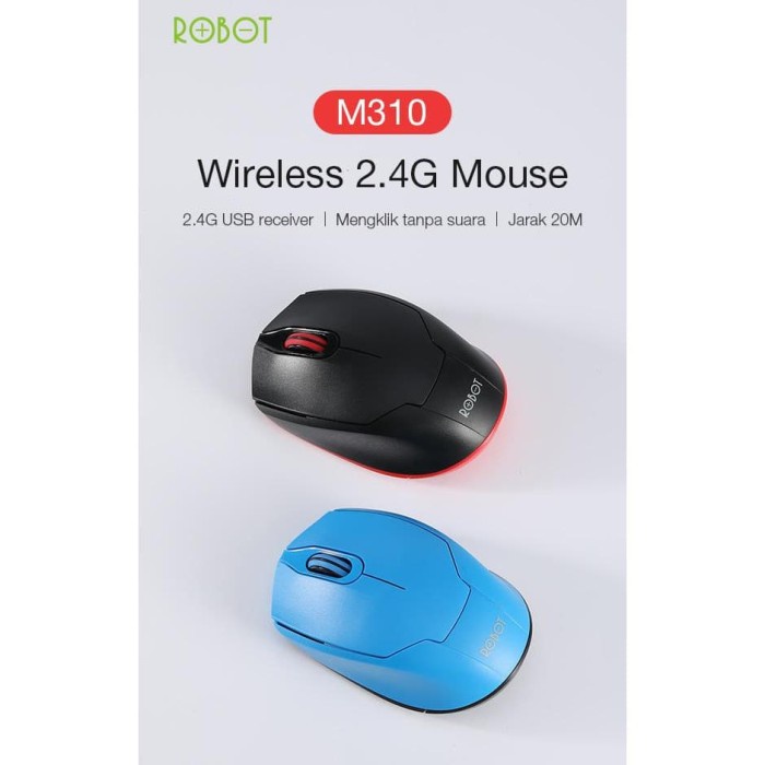 C_   MOUSE WIRELESS ROBOT M310 SILENT 2.4 GHz OPTICAL MOUSE FOR LAPTOP/PC