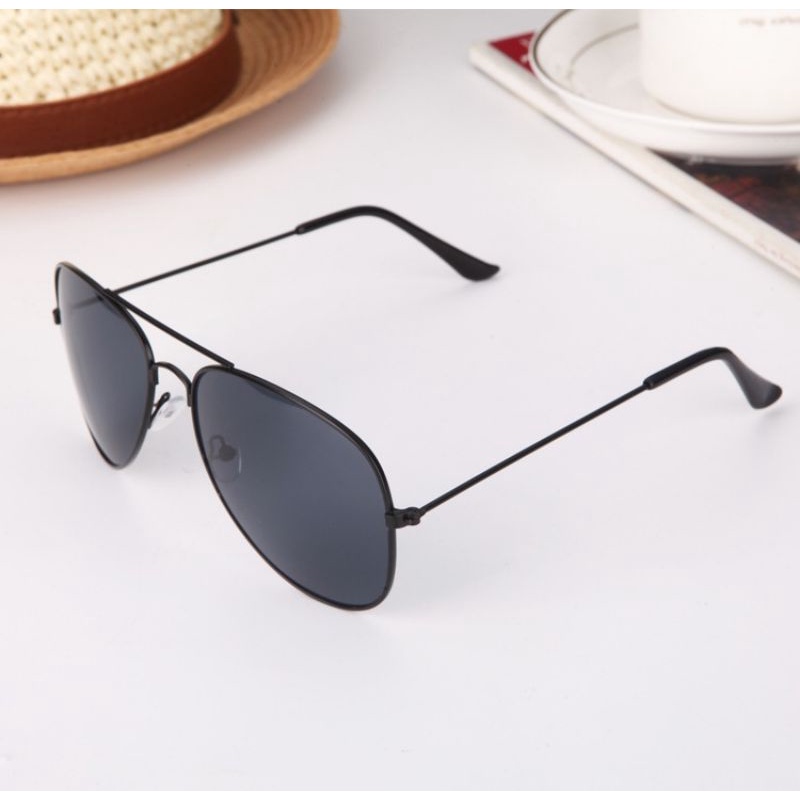 Kacamata Hitam Aviator Sunglasses Pilot Pria Wanita Anti Radiasi UV Blueray Model Gaya Fashion Korea