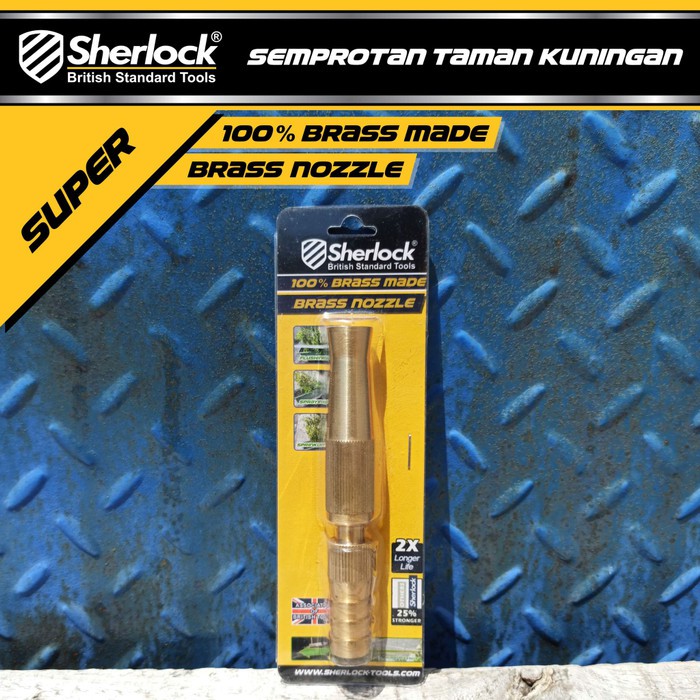 Semprotan Air Lurus Kuningan Taman Cuci Motor Mobil Sherlock Spray Nozzle